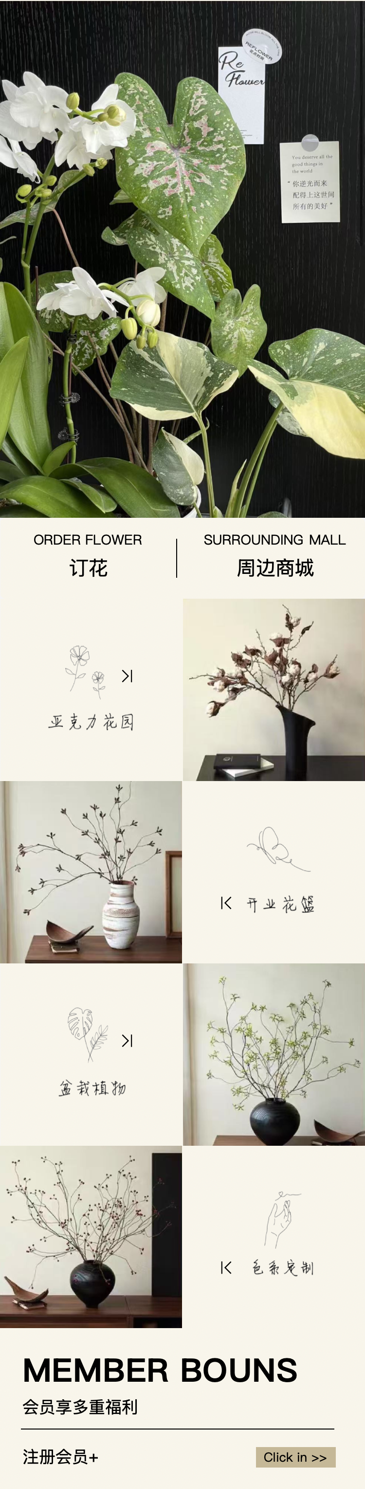 花卉礼品 商城首页